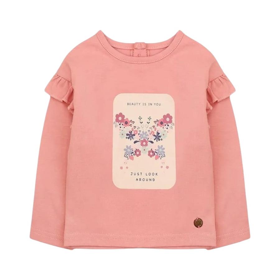 Polera Manga Larga Bebé Niña Ficcus Adventure Rosado
