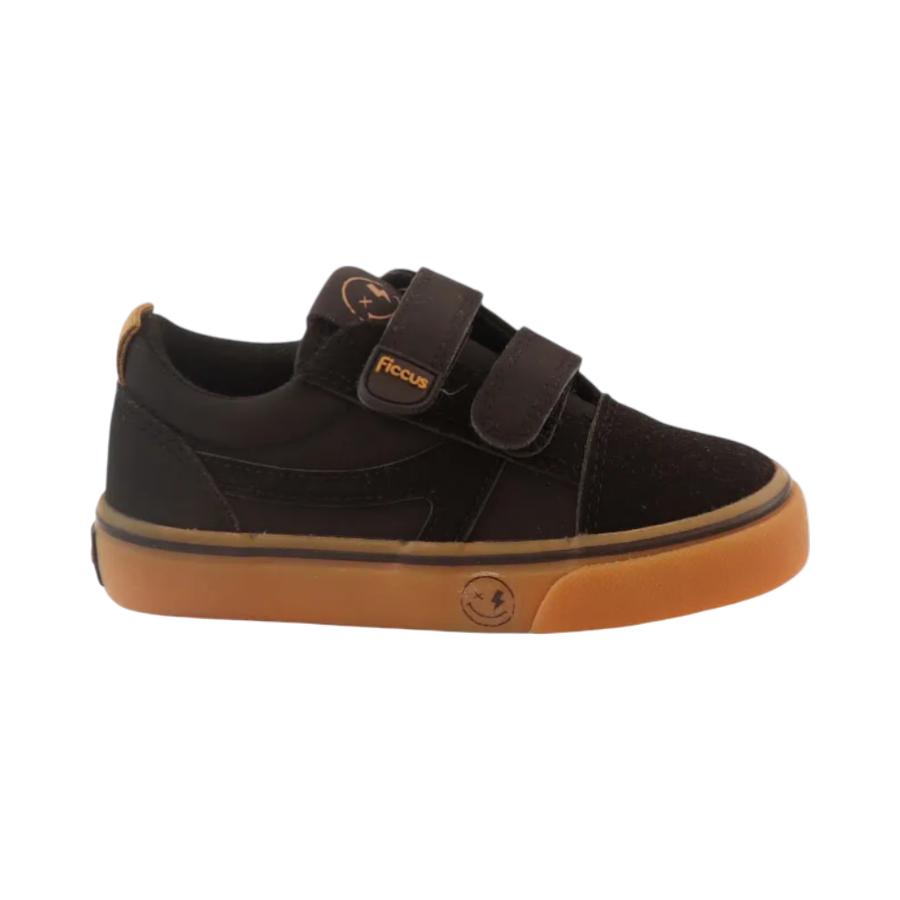 Zapatilla con Velcro Niño Ficcus Urbana Negro