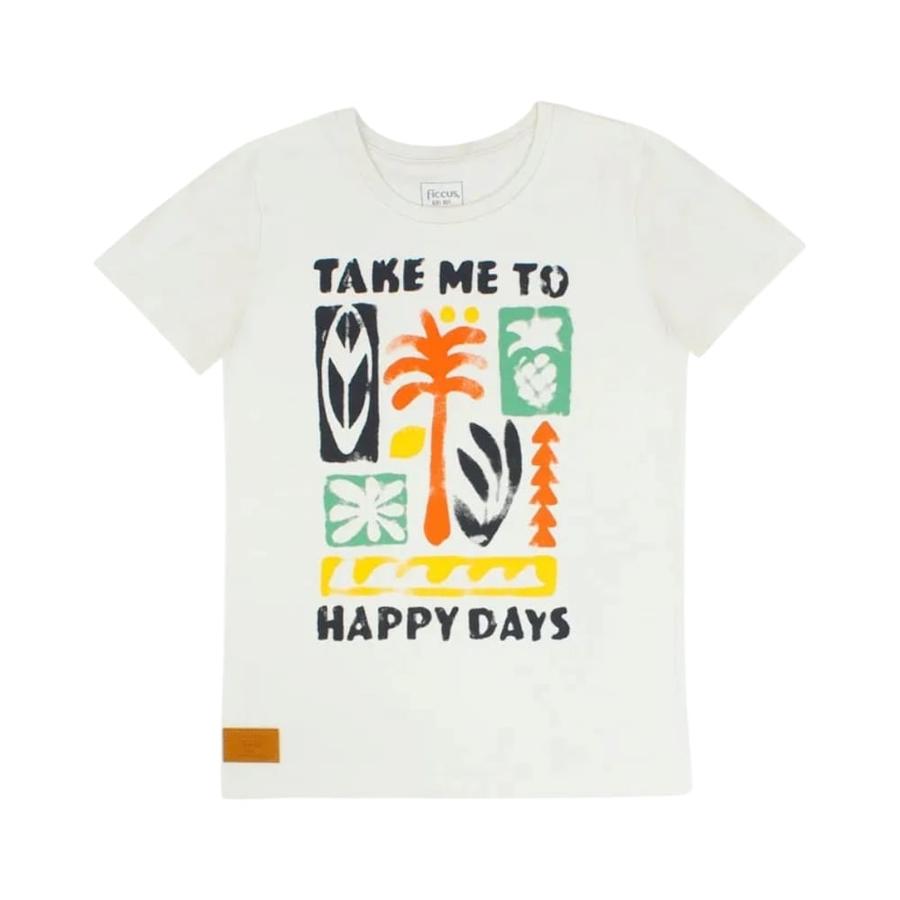 Polera Manga Corta Niño Ficcus Spirit Crudo