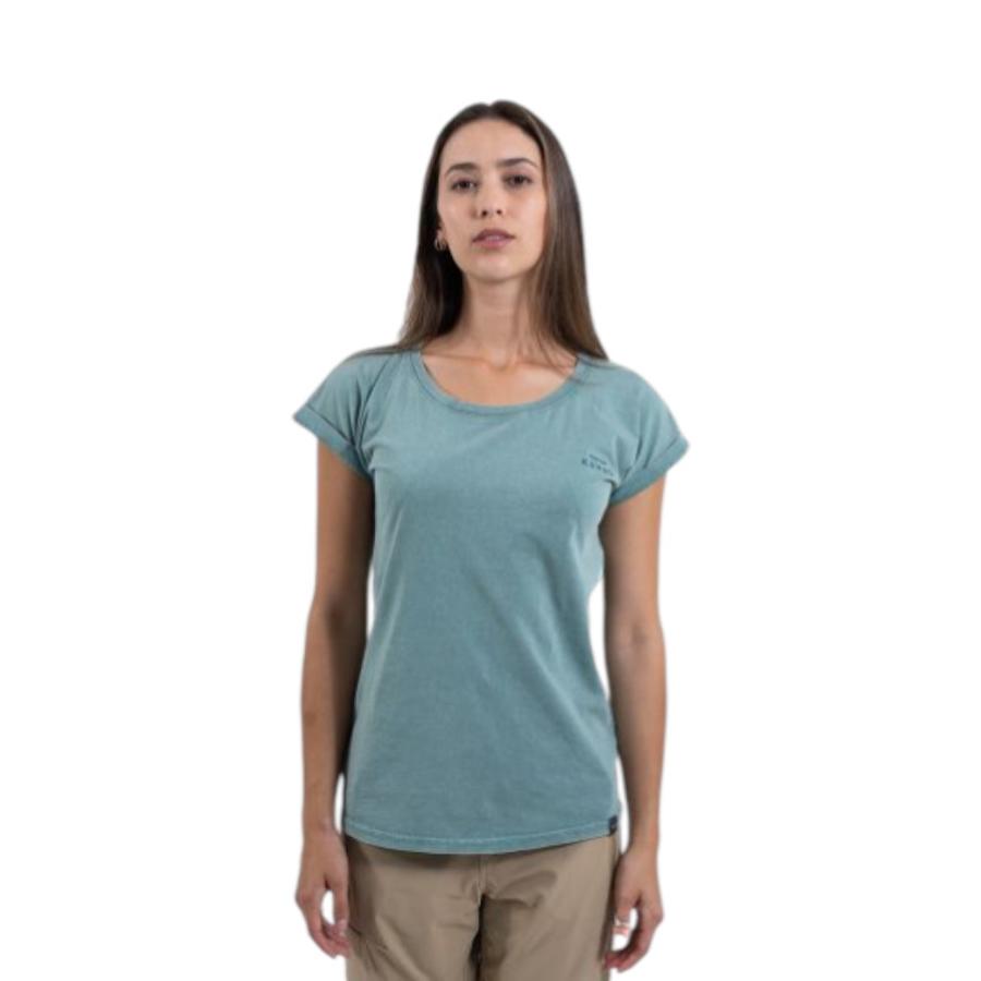Polera Manga Corta Mujer Kannú Mini Logo Verde