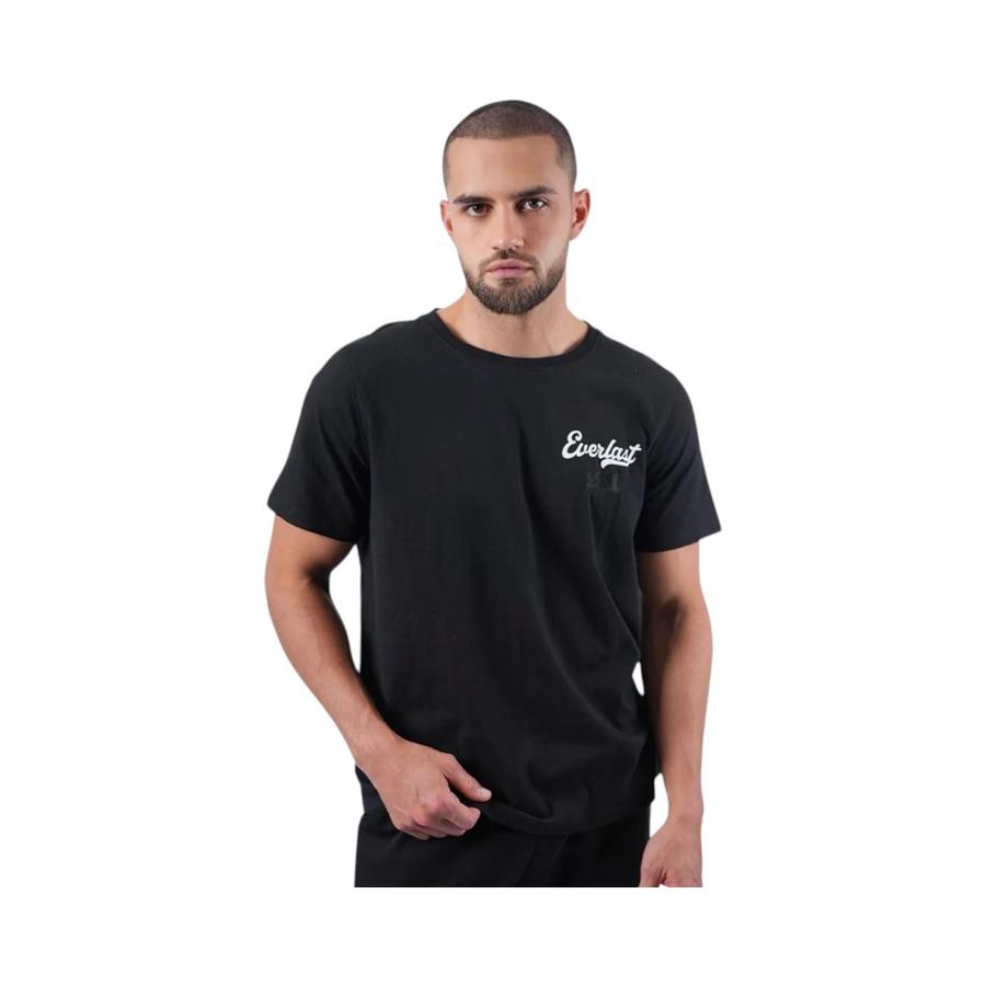Polera Manga Corta Hombre Everlast Ocean Negro