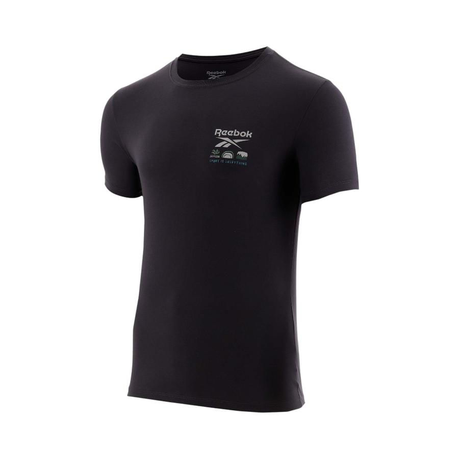 Polera Training Hombre Reebok Nature Graphic Negro