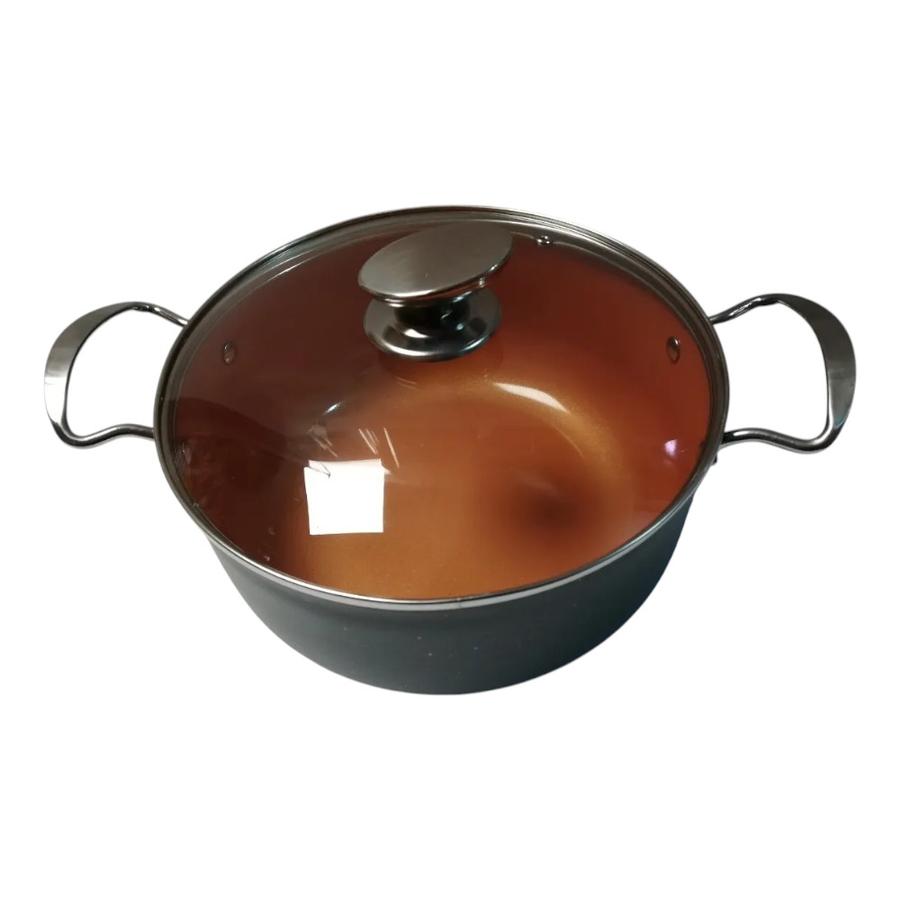 Cacerola con Tapa Cerámica Cobre Impogar 20 cm Negro