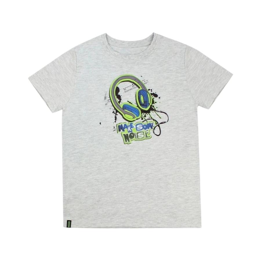 Polera Manga Corta Niño Ficcus Day To Day Gris Melange