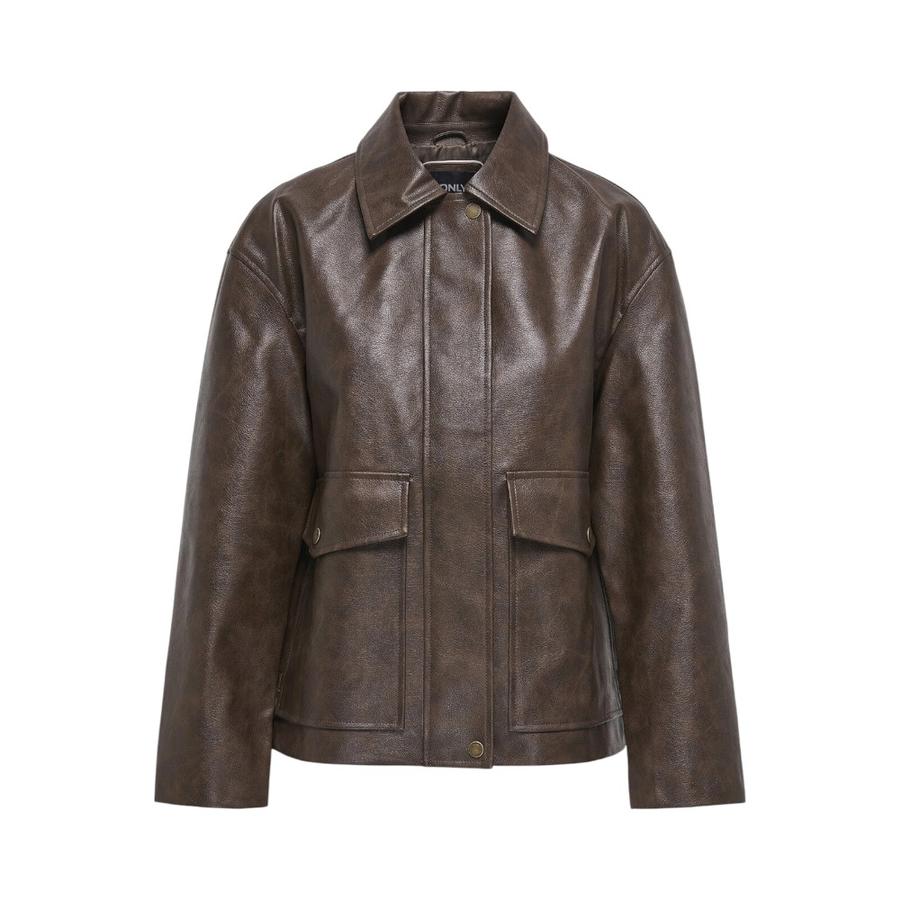 Chaqueta Larga Mujer Only 15350398 Chocolate