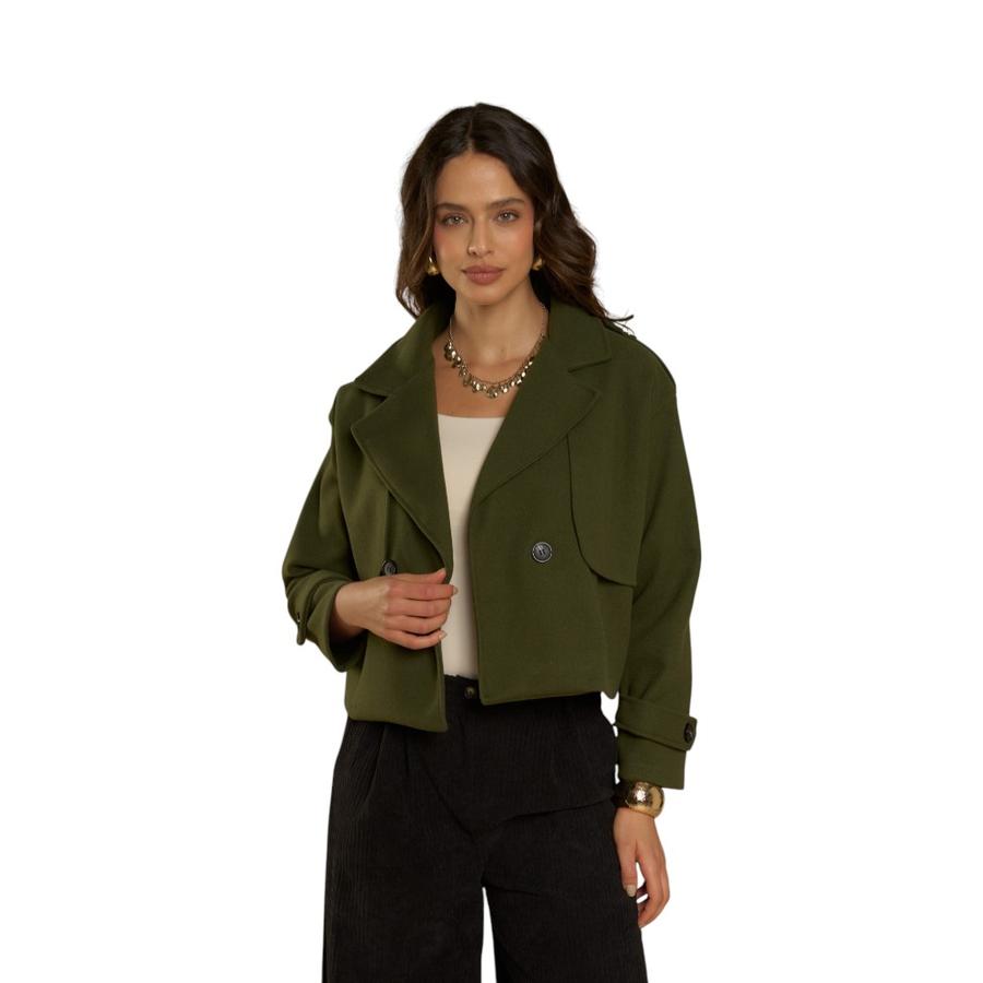 Chaqueta de Paño Mujer Give I46435 Talla Unica Verde Militar