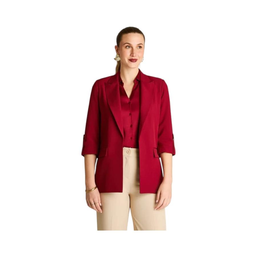 Blazer Manga 3/4 Mujer Lorenzo di Pontti 958505 Rojo