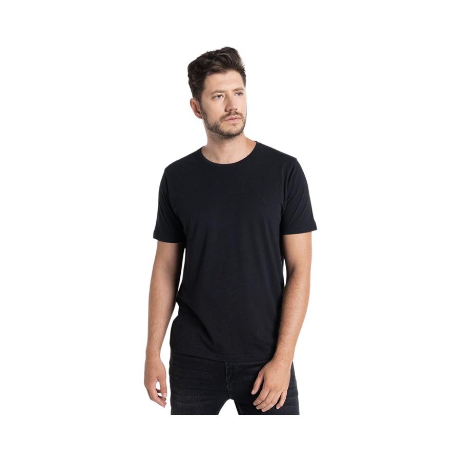 Polera  Hombre POTRO Valencia Cuello Redondo Negro