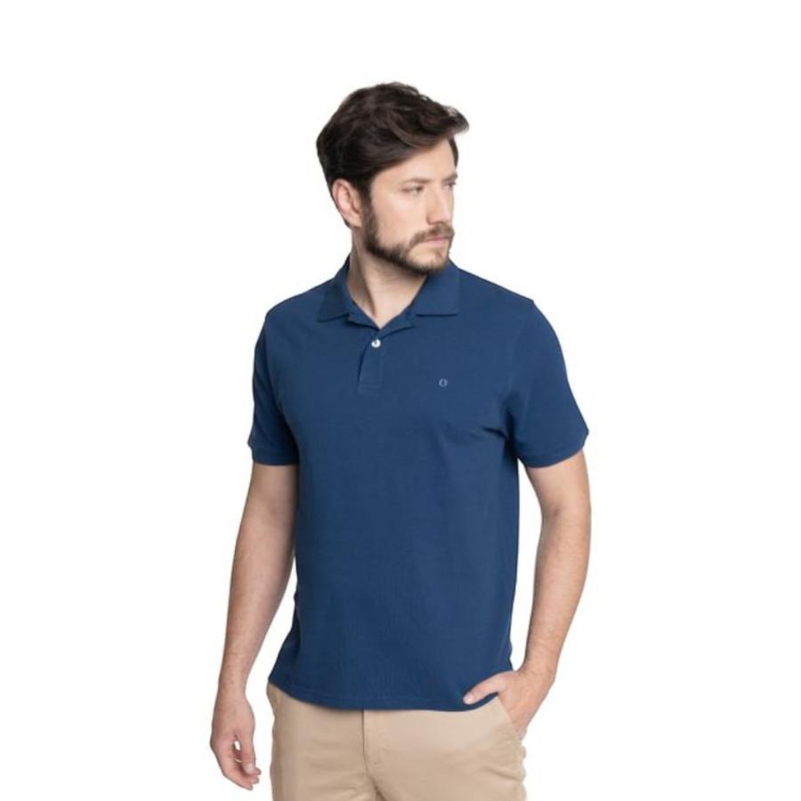 Polera Manga Corta Piqué Hombre POTRO Capri Navy