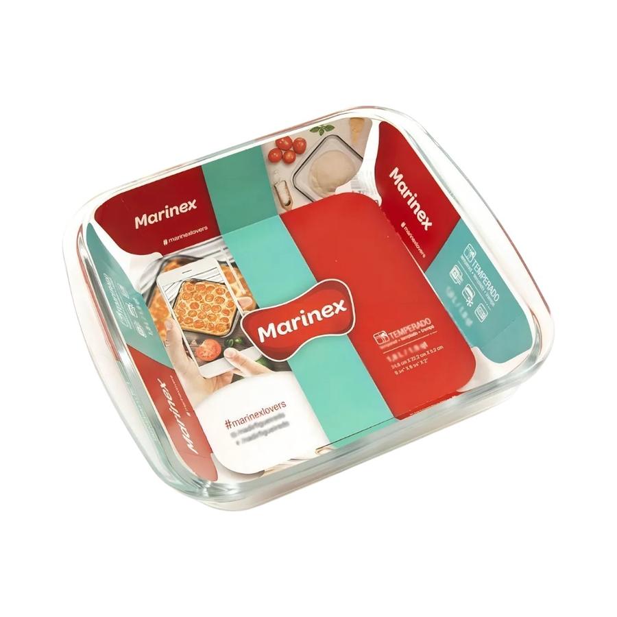 Fuente Cuadrada de Vidrio 1.8 L Marinex Clásica 24 x 22 cm