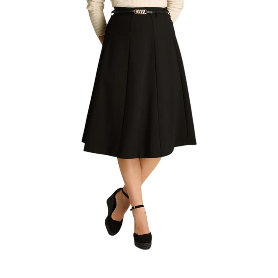 Falda Punto Roma Mujer Lorenzo di Pontti Negro