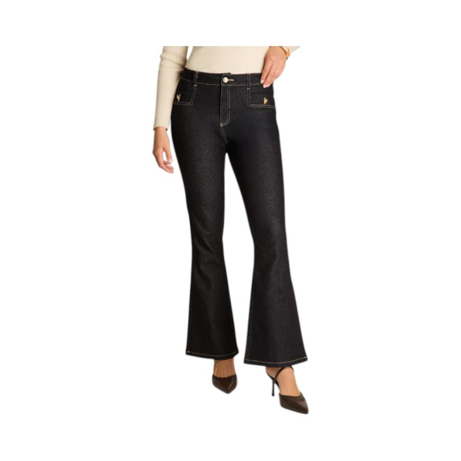 Jeans Flare Mujer Lorenzo di Pontti Azul Oscuro