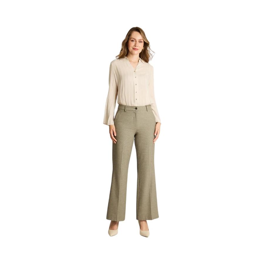 Pantalón Wide Leg Mujer Lorenzo di Pontti Gris