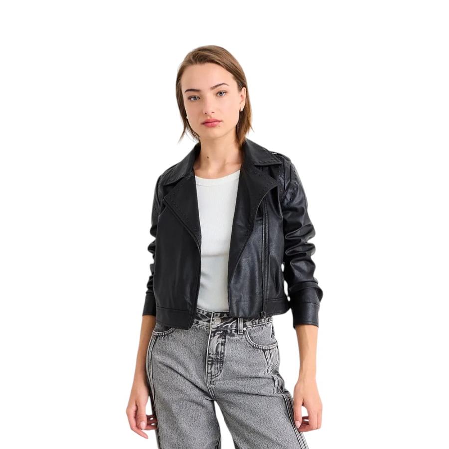 Chaqueta Mujer iO Biker de PU Negro