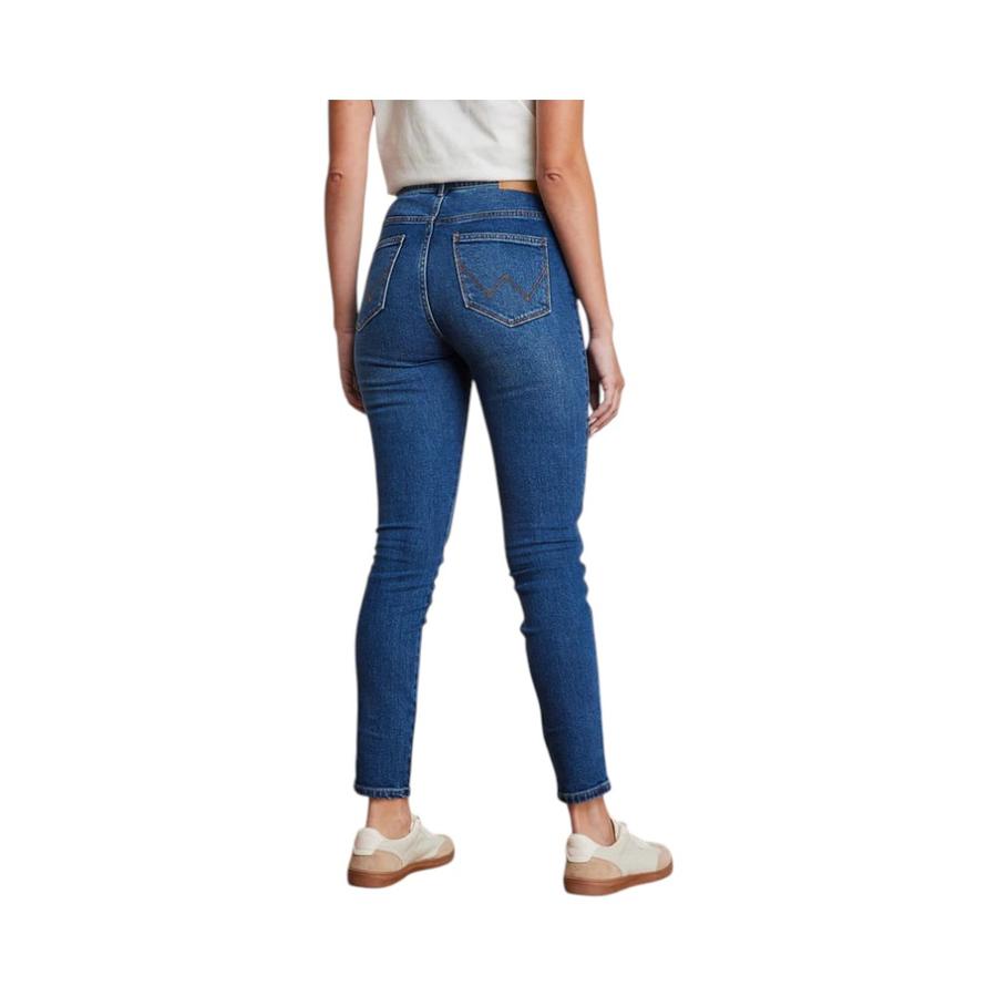 Jeans Mujer Wrangler Skinny High Rise Azul