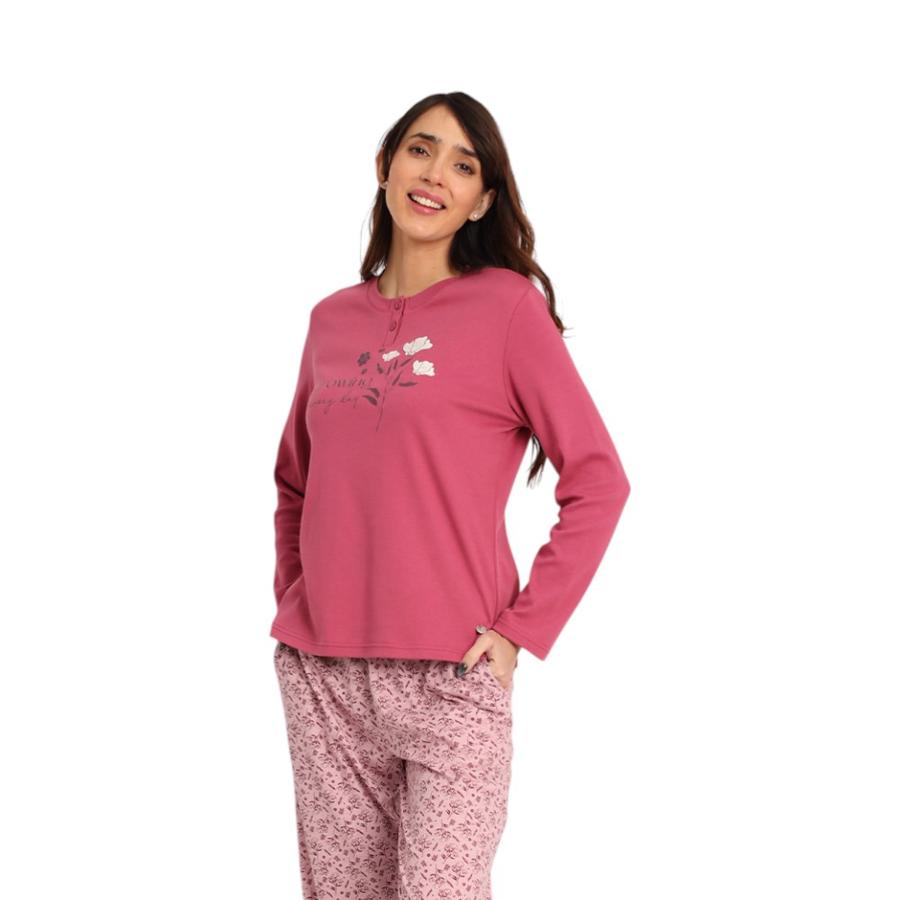 Pijama Mujer Mon Amour Algodón ""Growing Every Day"" Malva