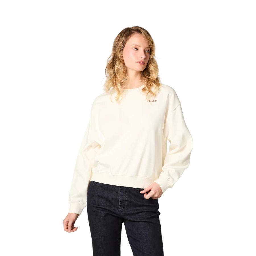 Polerón Mujer Wrangler Graphic Regular Blanco