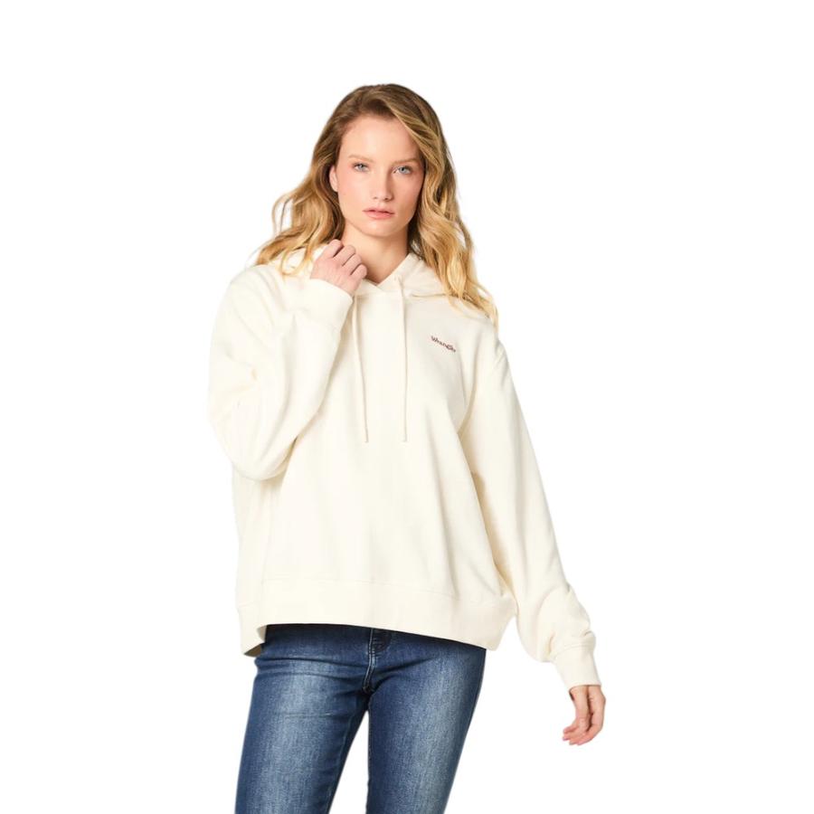 Polerón Mujer Wrangler Hoodie Regular Blanco