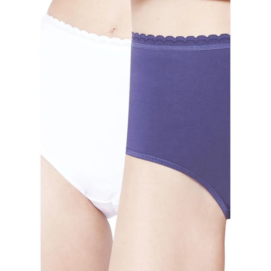 Pack 2 Calzón Maxi Mujer Algodón Elasticado Azul Talla L