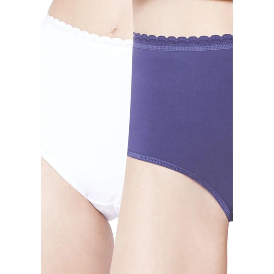 Pack 2 Calzón Maxi Intime Algodón Azul Blanco XXL
