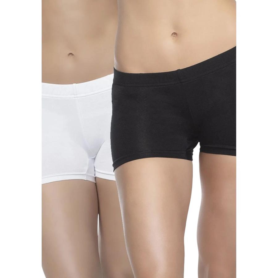 Pack 2 Pantaleta Mujer Intime Algodón Blanco Negro L
