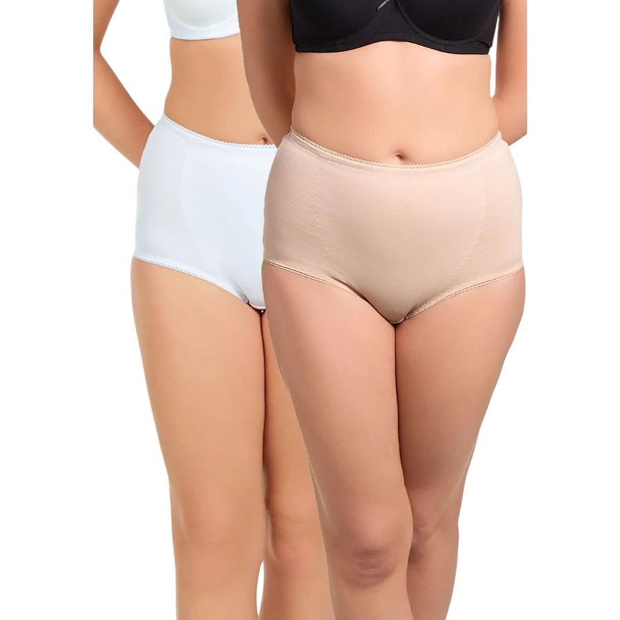 Pack 2 Calzón Maxi Mujer Intime Refuerzo Blanco Beige M