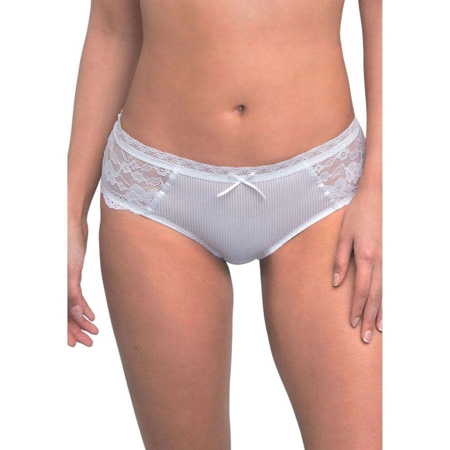 Pantaleta Mujer Intime Microfibra Encaje Blanco M