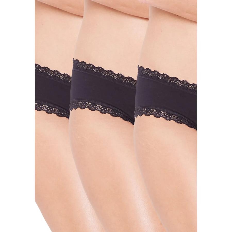 Pack 3 Pantaleta Mujer Intime Algodón Encaje Negro L