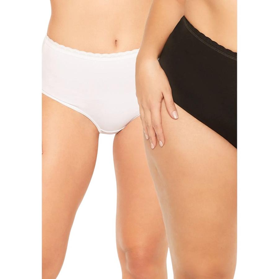 Pack 2 Calzón Maxi Mujer Intime Algodón Blanco Negro M