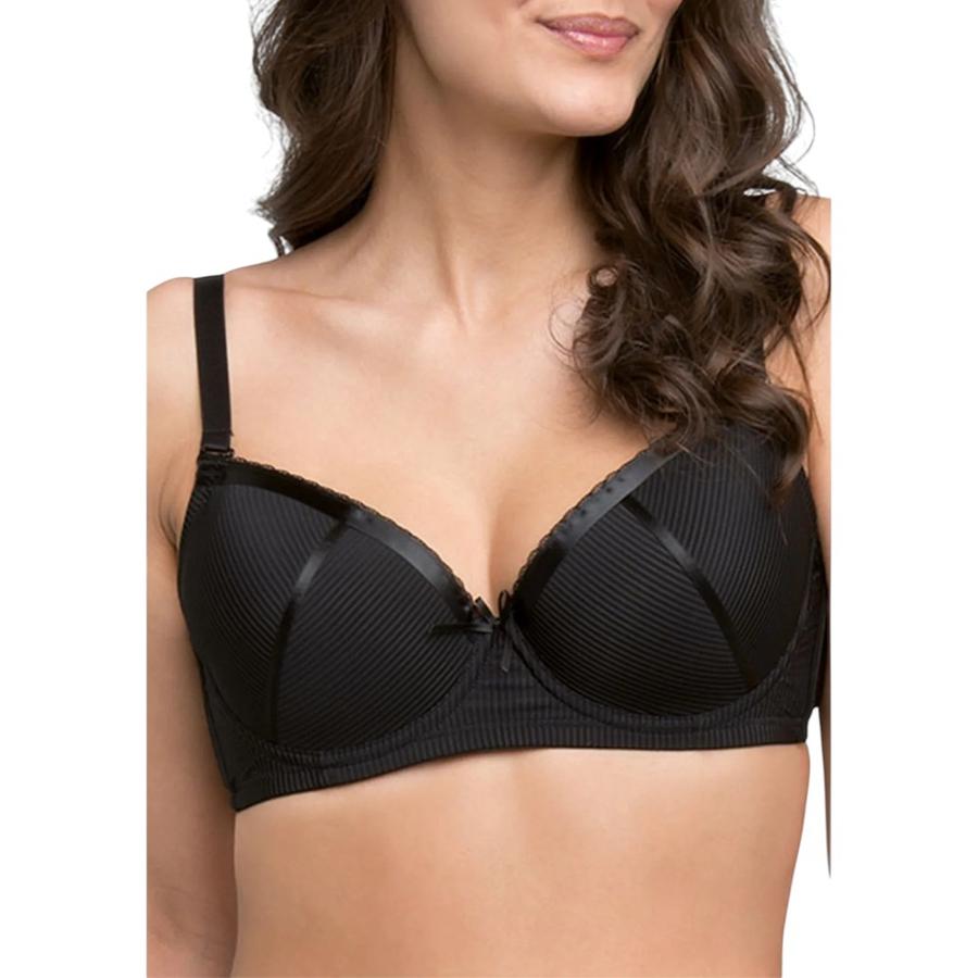 Sostén Copa C Mujer Intime MicrofibraFantasía SatínNegro 38C