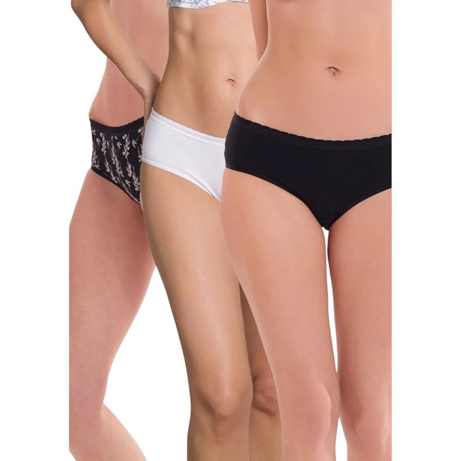 Pack 3 Pantaleta Mujer Intime Algodón Elasticado Surtido L
