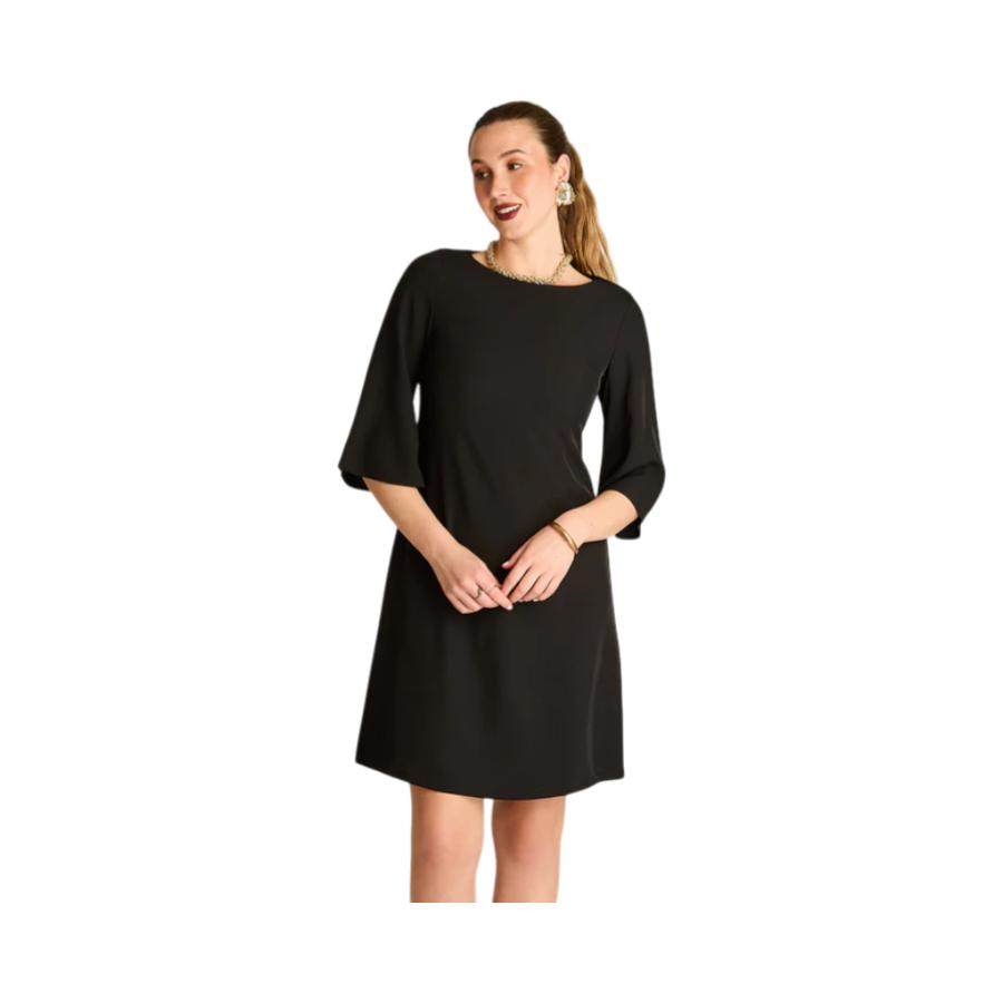 Vestido Midi 3/4 Mujer Lorenzo di Pontti 908502 Negro