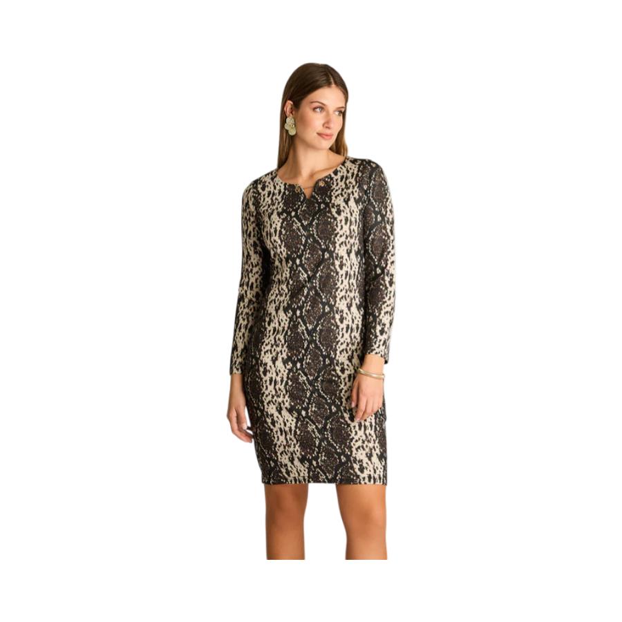 Vestido Estampado Mujer Lorenzo di Pontti 908504 Café