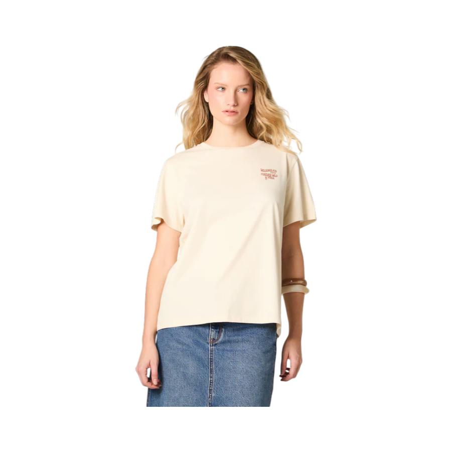 Polera Mujer Wrangler Ringer Tee Regular Blanca
