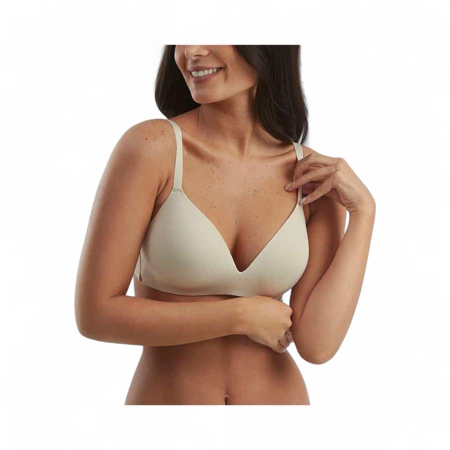 Sostén Liso Sin Arco Mujer Flores 5082 Champagne