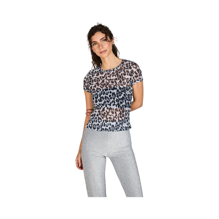 Polera Print Mesh ATR Mujer Eclipse Vale Gris