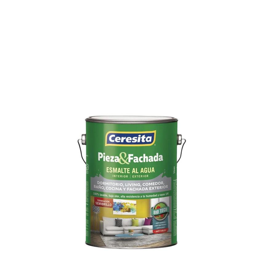 Esmalte Agua Fachada Ceresita Semibrillo Blanca
