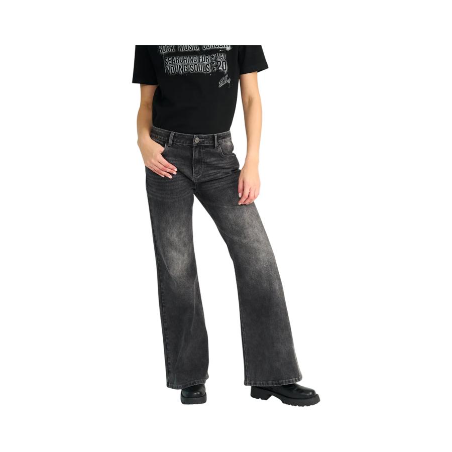 Jeans Tiro Medio Mujer Ellus Patte D'Eph Gris Ring