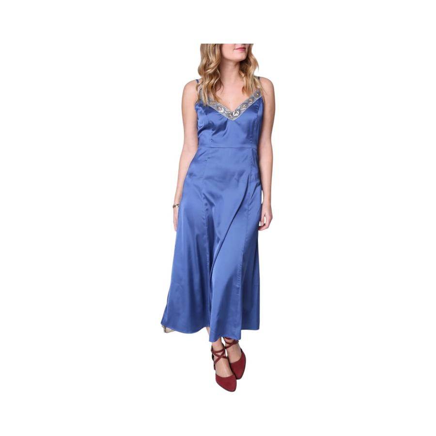 Vestido largo Mujer Eclipse Mina Azul