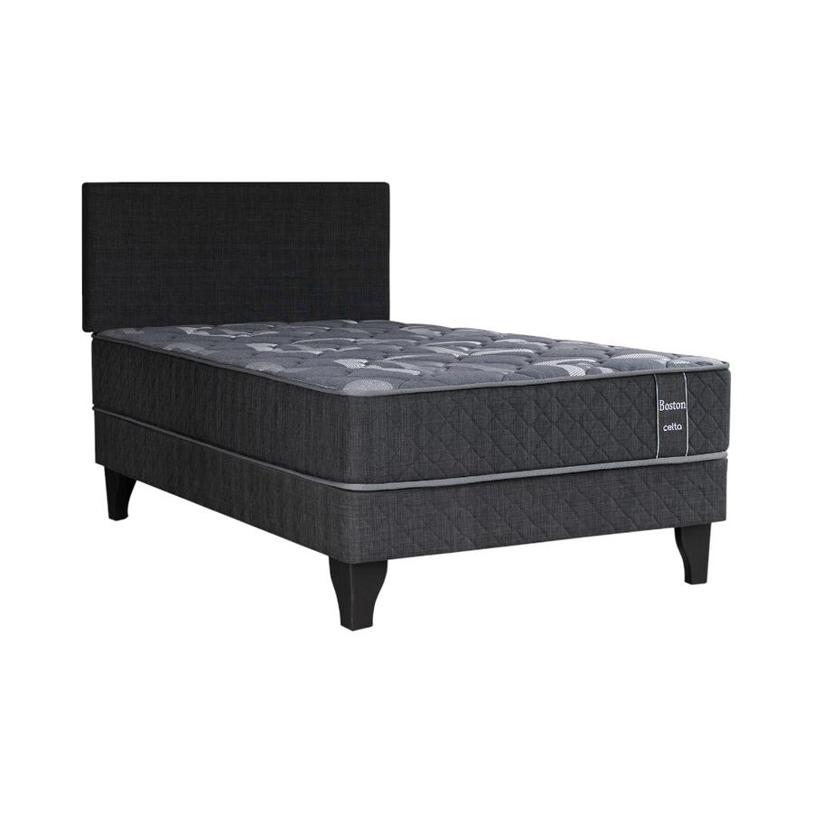 Cama Celta Pocket Plus Boston 1.5 Plazas 105x200Cm+Respaldo