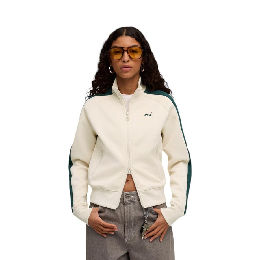 Chaqueta Deportiva Mujer Puma T7 Beige Verde