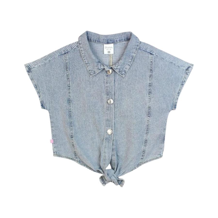 Blusa Manga Corta Niña Ficcus Essence Celeste