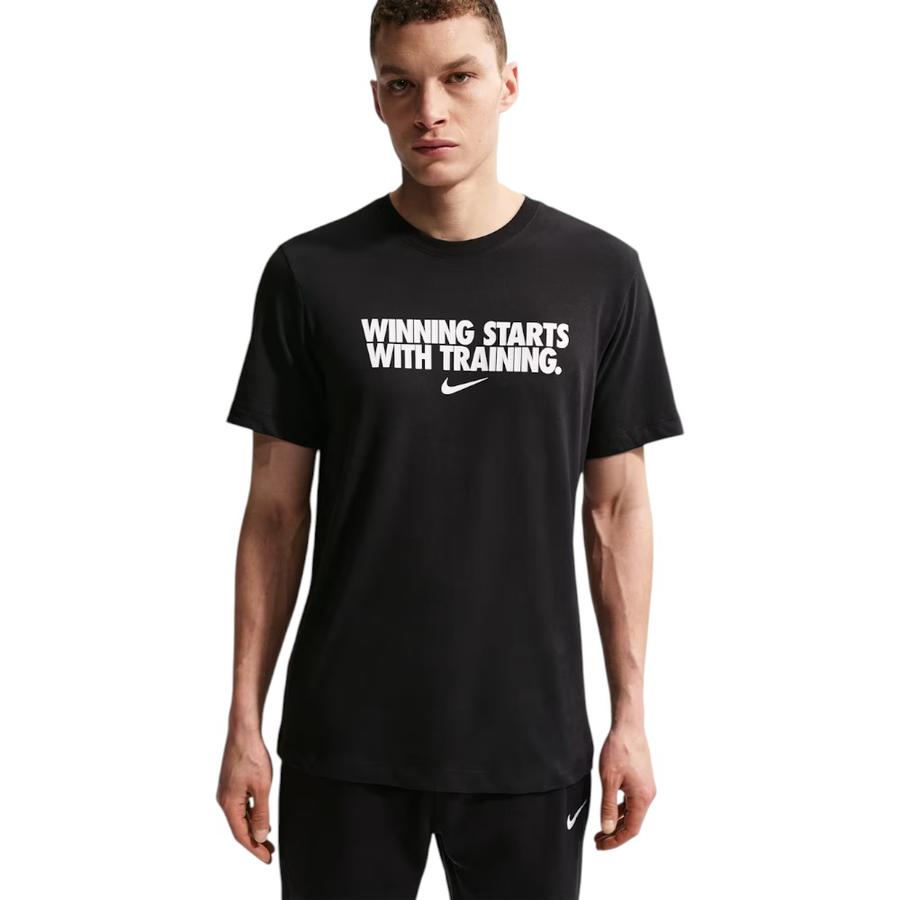 Polera Hombre Training Nike Dri-FIT Winning Starts Negro