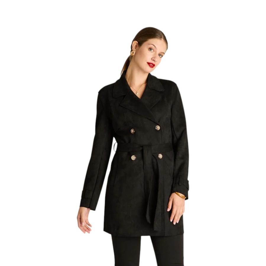 Trench Mujer Weekend Suede Negro