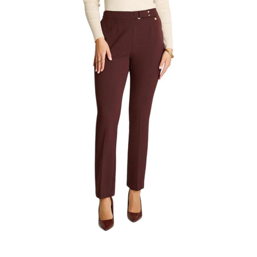 Pantalón Formal Mujer Lorenzo di Pontti Recto Burdeo