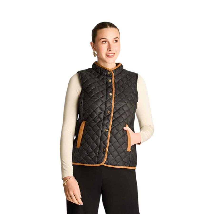 Parka Sin Mangas Mujer Lorenzo di Pontti Acolchada Negro