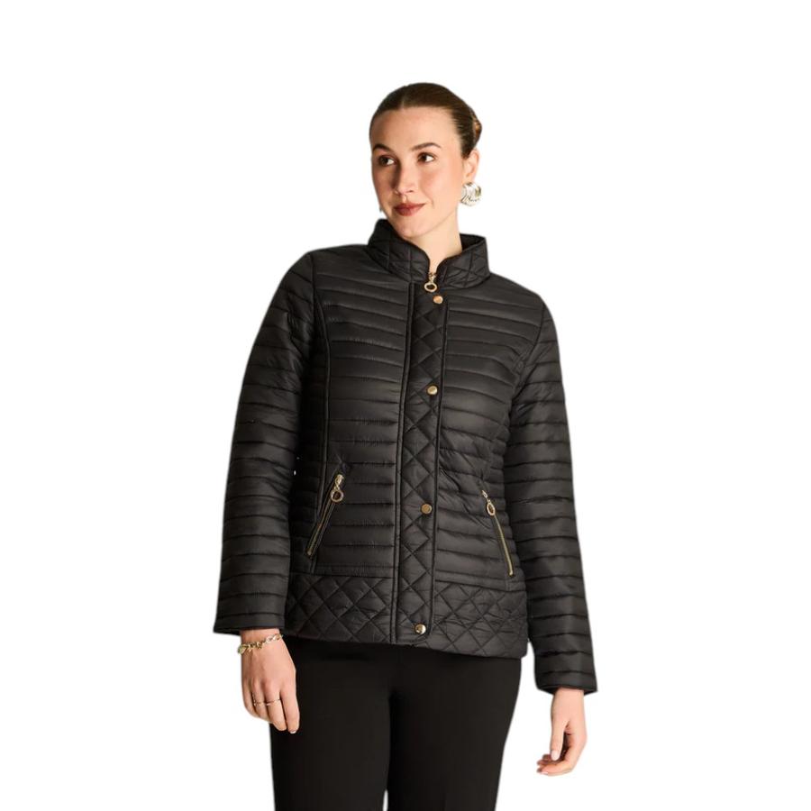 Parka Manga Larga Mujer Lorenzo di Pontti Acolchada Negro