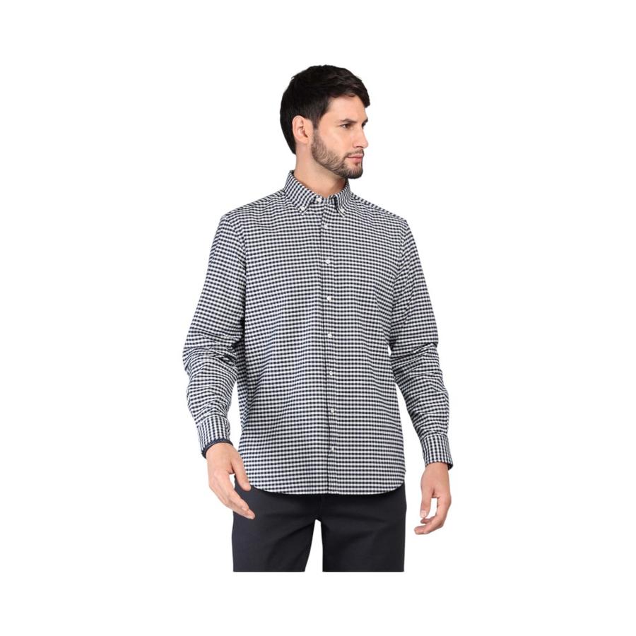 Camisa Regular Fit Hombre Arrow Oxford Spandex Azul