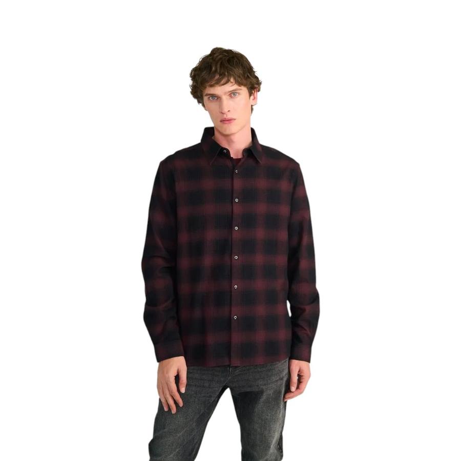 Camisa Ellus Hombre Manga Larga Regular Cuadros Huckleberry