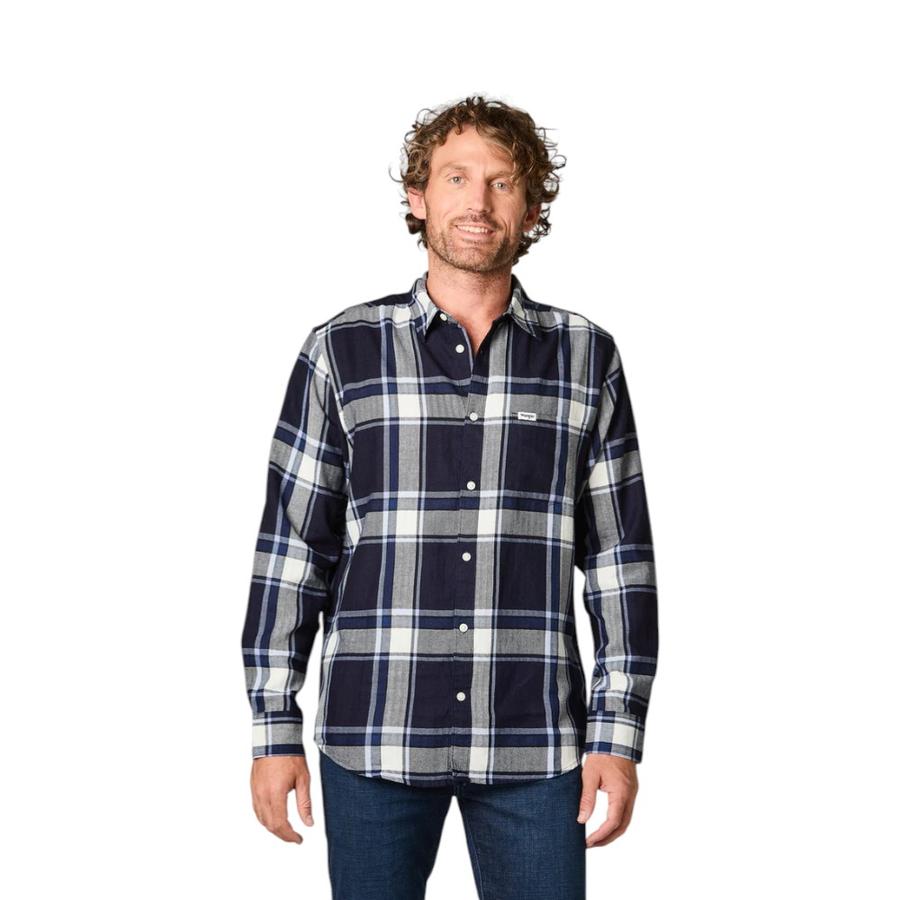 Camisa Hombre 1Pocket Wrangler Azul
